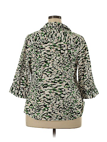 Alfani 3/4 Sleeve Button-Down Shirt (view 2)