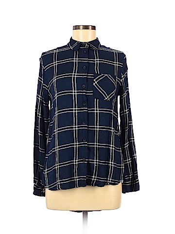 Topshop Long Sleeve Button-Down Shirt (view 1)