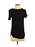 H&M 100% Rayon Black Short Sleeve Blouse Size 2 - photo 1