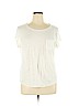 Ann Taylor LOFT 100% Linen Ivory Short Sleeve T-Shirt Size XL - photo 1