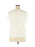 Ann Taylor LOFT 100% Linen Ivory Short Sleeve T-Shirt Size XL - photo 2
