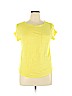 Ann Taylor LOFT 100% Linen Yellow Short Sleeve T-Shirt Size XL - photo 1