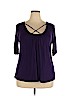 Molly & Isadora Purple Short Sleeve Top Size 2X - photo 1