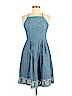 SO 100% Cotton Blue Casual Dress Size M - photo 1