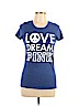 Victoria's Secret Pink Blue Short Sleeve T-Shirt Size L - photo 1