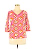 Joyous & Free Pink 3/4 Sleeve Top Size XL - photo 1