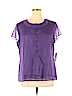 Jones Wear 100% Polyester Purple Short Sleeve Blouse Size 18 - photo 1