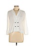 Topshop 100% Polyester White Long Sleeve Blouse Size 6 - photo 1
