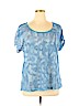 Maurices 100% Polyester Blue Short Sleeve Top Size XXL - photo 1