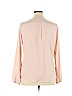 White House Black Market 100% Polyester Pink Long Sleeve Blouse Size 14 - photo 2