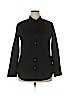 New York & Company 100% Cotton Black Long Sleeve Button-Down Shirt Size XL - photo 1