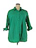 Versailles 100% Cotton Green 3/4 Sleeve Button-Down Shirt Size 2X - photo 1