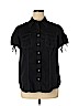 Tommy Hilfiger Black Short Sleeve Button-Down Shirt Size 16 - photo 1