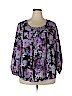Jaclyn Smith 100% Polyester Purple 3/4 Sleeve Blouse Size XXL - photo 1