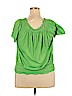Faded Glory 100% Polyester Green Short Sleeve Top Size XL - photo 2