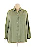 Karen Scott Green Long Sleeve Button-Down Shirt Size XL - photo 1