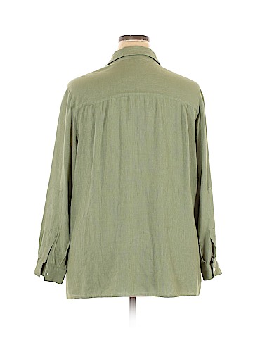Karen Scott Long Sleeve Button-Down Shirt (view 2)