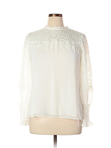 White House Black Market Long Sleeve Blouse (view 1)