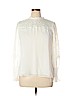 White House Black Market 100% Polyester White Long Sleeve Blouse Size 14 - photo 1
