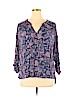 Nine West 100% Viscose Purple 3/4 Sleeve Blouse Size XL - photo 1