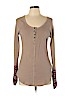 Free People Tan Long Sleeve Henley Size L - photo 1