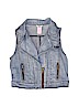 Candie's Solid Blue Denim Vest Size 7 - 8 - photo 1