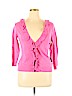 Kristin Davis 100% Cotton Pink Cardigan Size XL - photo 1
