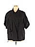 Eileen Fisher Black Short Sleeve Button-Down Shirt Size XL - photo 1