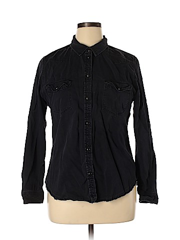 American Eagle Outfitters Long Sleeve Button-Down Shirt (view 1)