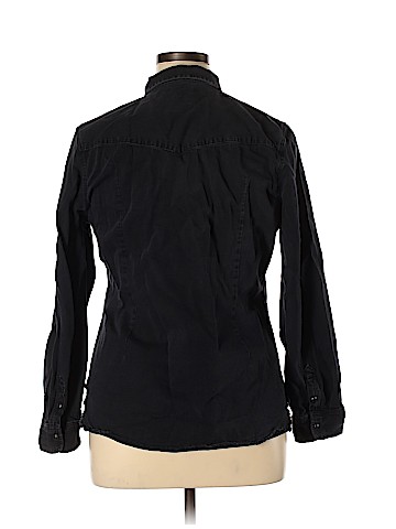 American Eagle Outfitters Long Sleeve Button-Down Shirt (view 2)