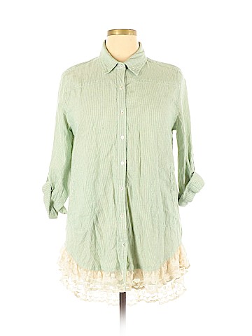 Umgee 3/4 Sleeve Button-Down Shirt (view 1)