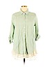 Umgee Green 3/4 Sleeve Button-Down Shirt Size 1X - photo 1
