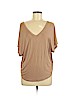 Topshop Tan Short Sleeve Top Size 6 - photo 1