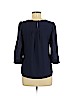 H&M 100% Polyester Blue 3/4 Sleeve Blouse Size 6 - photo 2