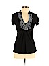 Heart Soul Black Short Sleeve Top Size L - photo 1