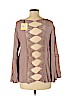 Double Zero 100% Rayon Tan Long Sleeve Blouse Size S - photo 2