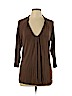 Escada Brown 3/4 Sleeve Top Size EU 44 / US 14 - photo 1