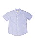 Peek 100% Cotton Blue Short Sleeve Button-Down Shirt Size 8 - photo 1