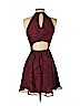 Charlotte Russe 100% Polyester Burgundy Casual Dress Size XS - photo 2