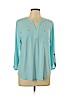 Ellen Tracy Blue 3/4 Sleeve Top Size L - photo 1