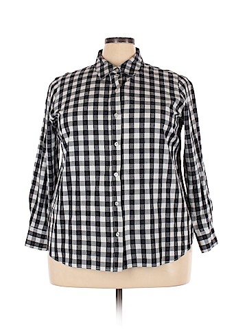 Woman Within Long Sleeve Button-Down Shirt (view 1)