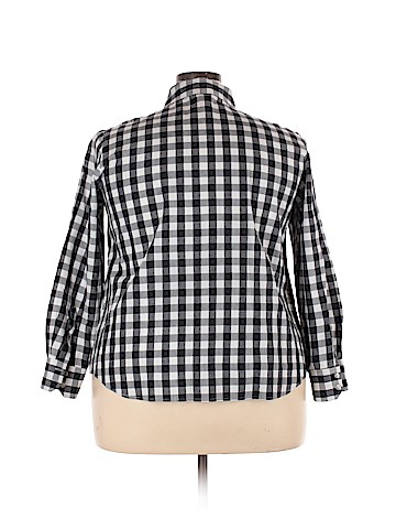 Woman Within Long Sleeve Button-Down Shirt (view 2)