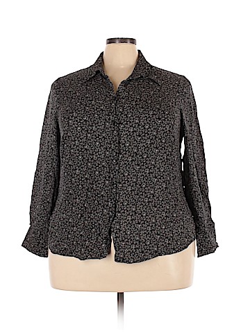 Lane Bryant Long Sleeve Silk Top (view 1)