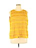 Banana Republic 100% Polyester Yellow Sleeveless Top Size XL - photo 1