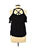 Iz Byer 100% Rayon Black Short Sleeve Blouse Size S - photo 2