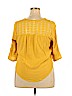 John Paul Richard 100% Rayon Yellow 3/4 Sleeve Top Size XXL - photo 2