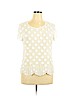 Piperlime 100% Polyester Ivory Short Sleeve Blouse Size XL - photo 1