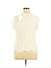 Piperlime 100% Polyester Ivory Short Sleeve Blouse Size XL - photo 2