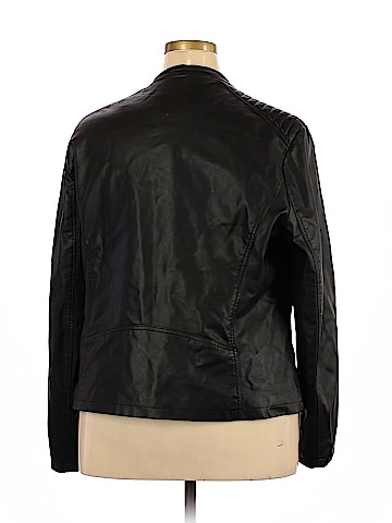 Simply Styled Faux Leather Jacket (view 2)