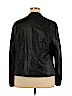 Simply Styled 100% Viscose Black Faux Leather Jacket Size 2X - photo 2